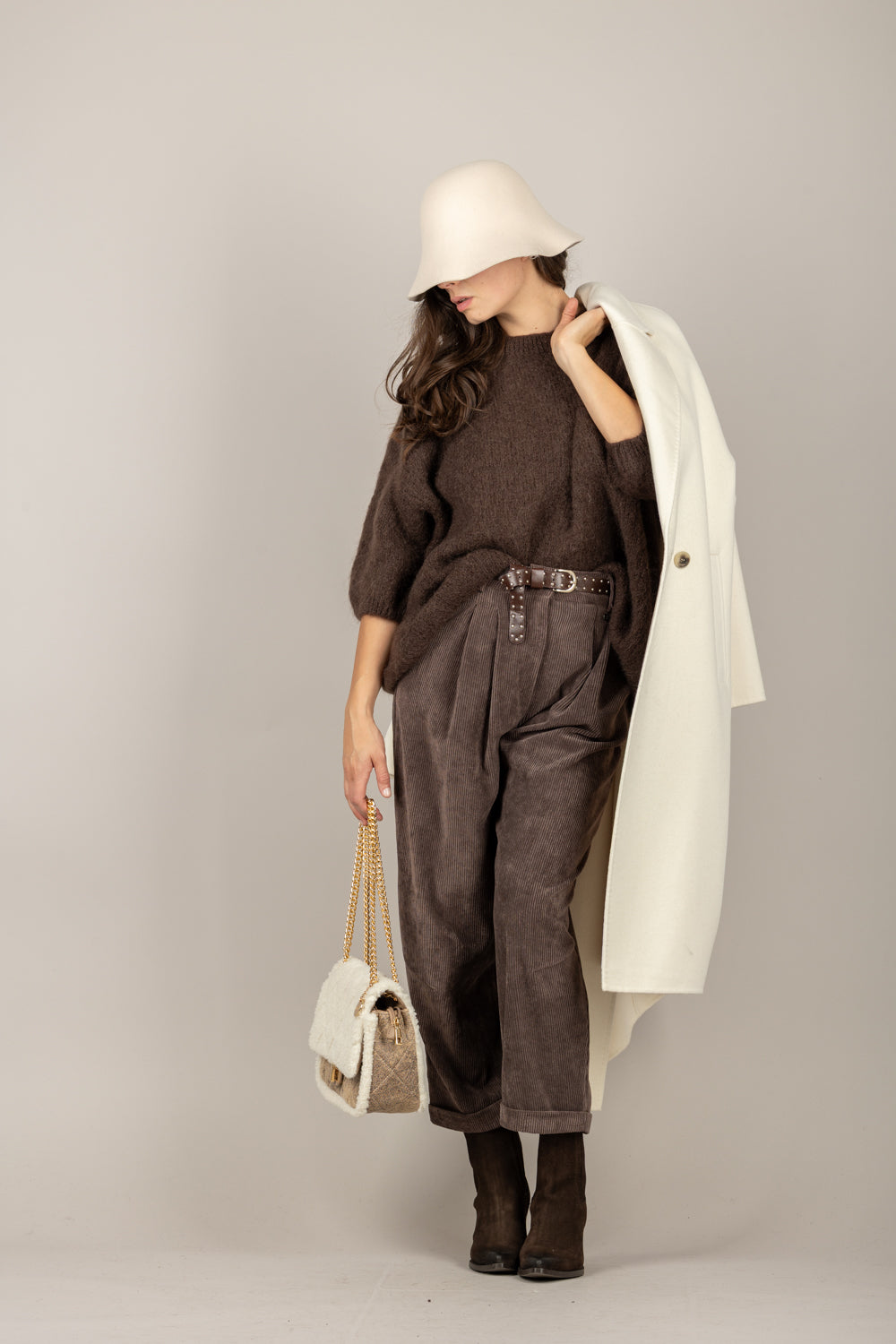 DIXIE - M277Y236- MAGLIA IN MOHAIR GIROCOLLO OVER