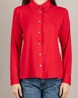 EMUNA' - LAILA - CAMICIA IN JERSEY ROSSA