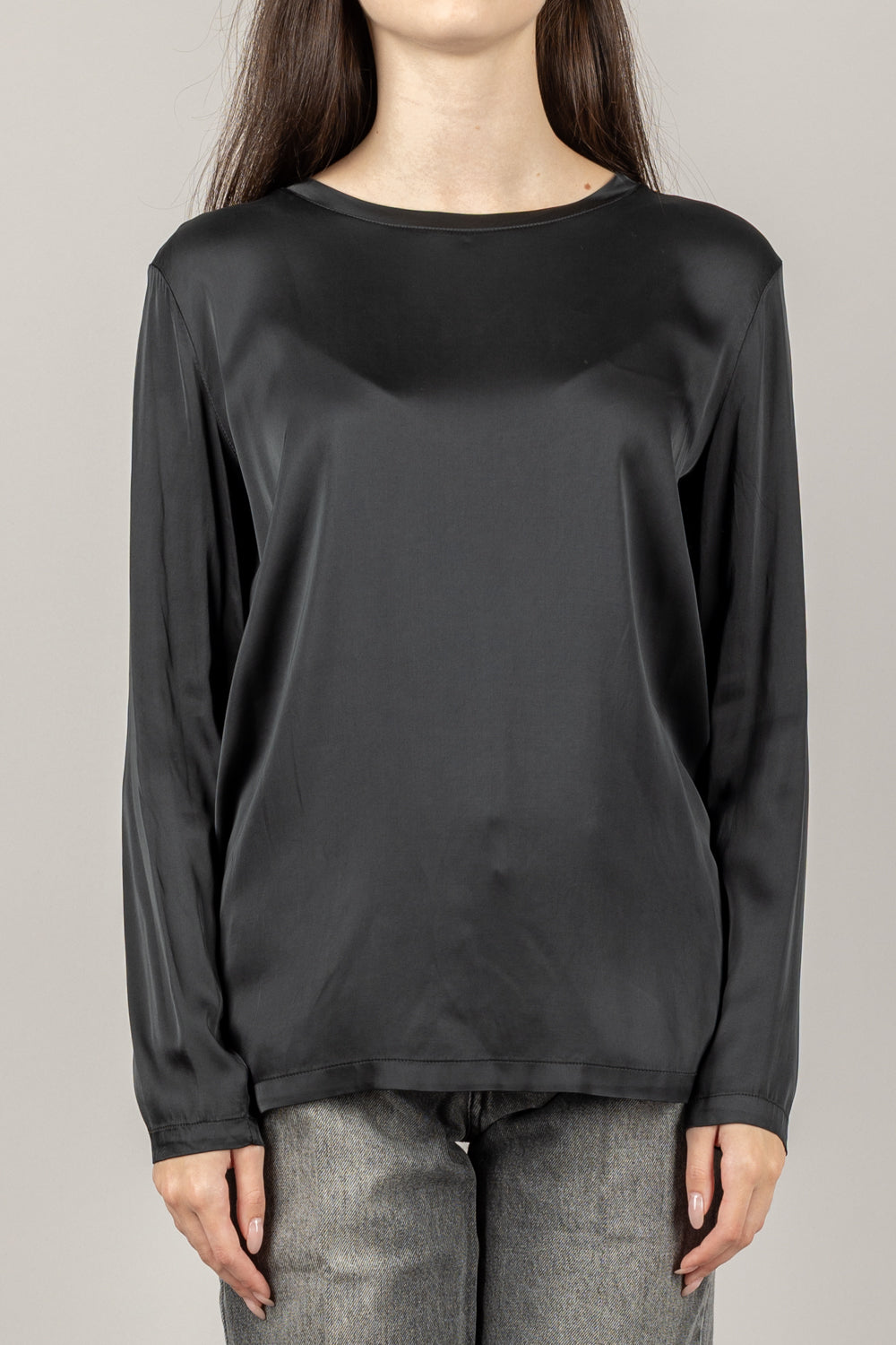 VICOLO - TF0244 - MAGLIA GIROCOLLO IN SATIN