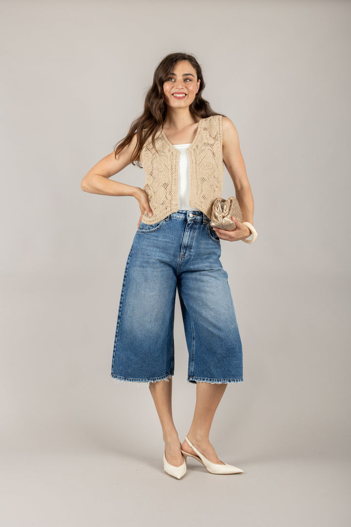 VICOLO - 77036D - GILET CROCHET