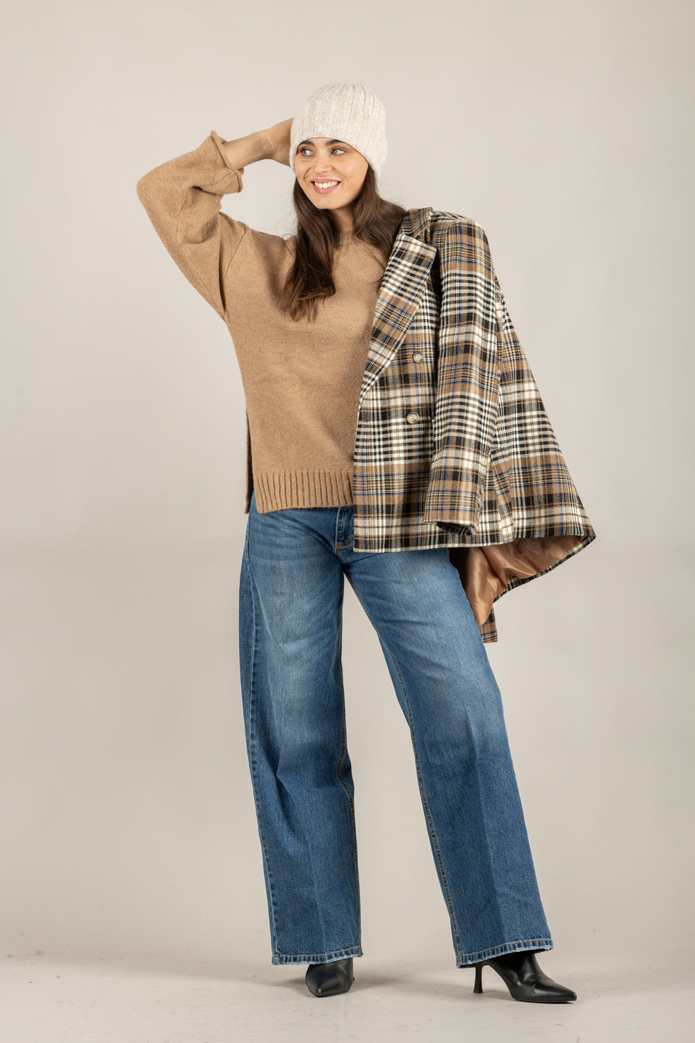 KONTATTO - 3M0935C - MAGLIA GIROCOLLO CON MANICHE LARGHE