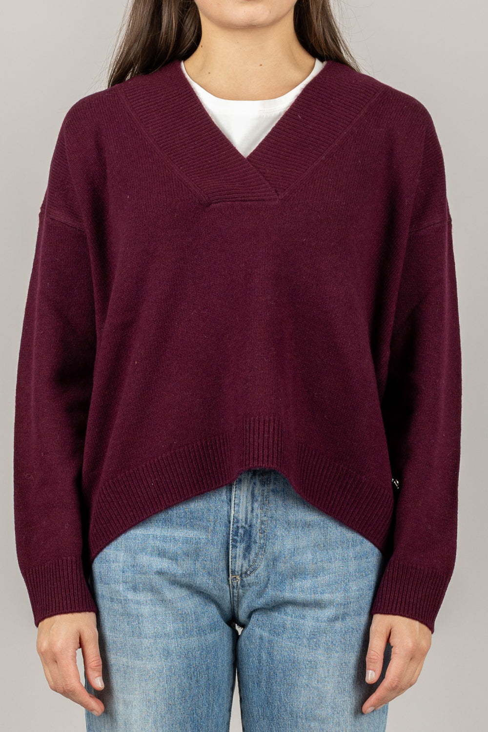 DIXIE - M833Y201X - MAGLIA IN LANA SCOLLO A V