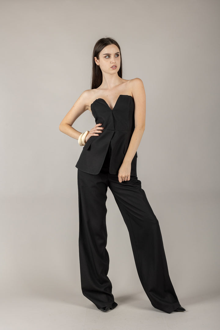 DIXIE - L845W035/P845W214 - COMPLETO TOP SCOLLO A V E PANTALONE