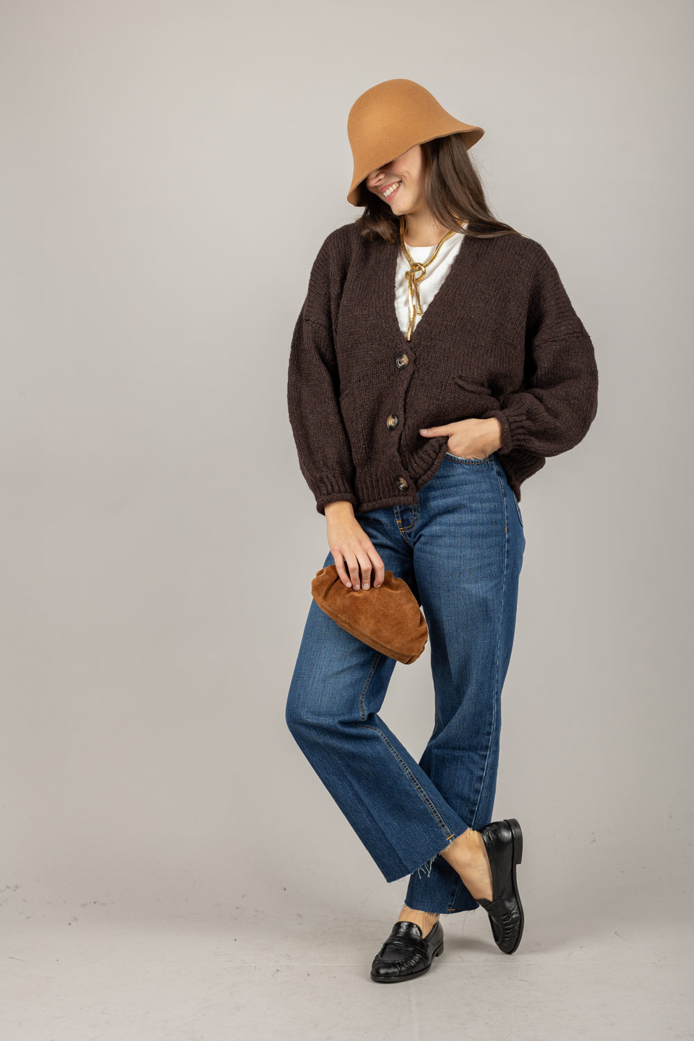 HAVEONE - JIT-P020 - CARDIGAN OVER TRE BOTTONI