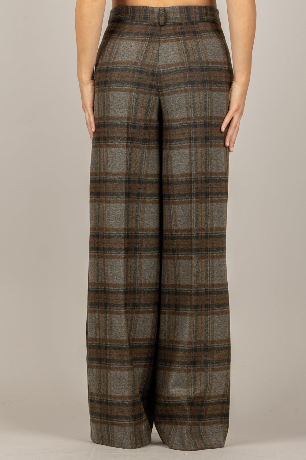 HAVEONE - PMI-P241 - PANTALONE PALAZZO CHECK