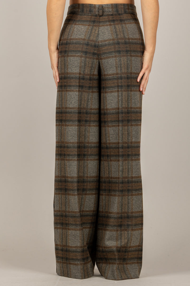 HAVEONE - PMI-P241 - PANTALONE PALAZZO CHECK