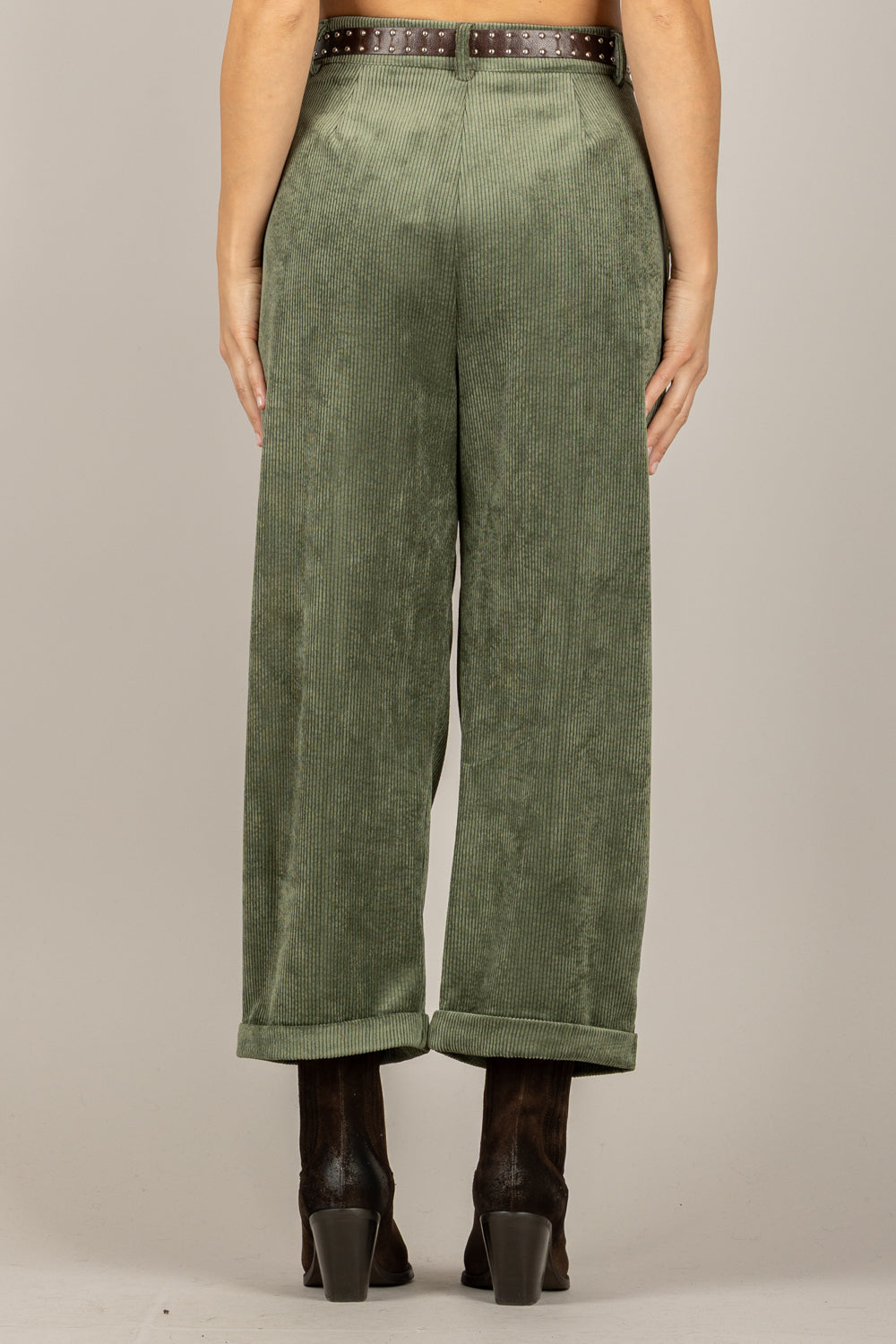 DIXIE - P845Y155 - PANTALONE IN VELLUTO CON CINTA