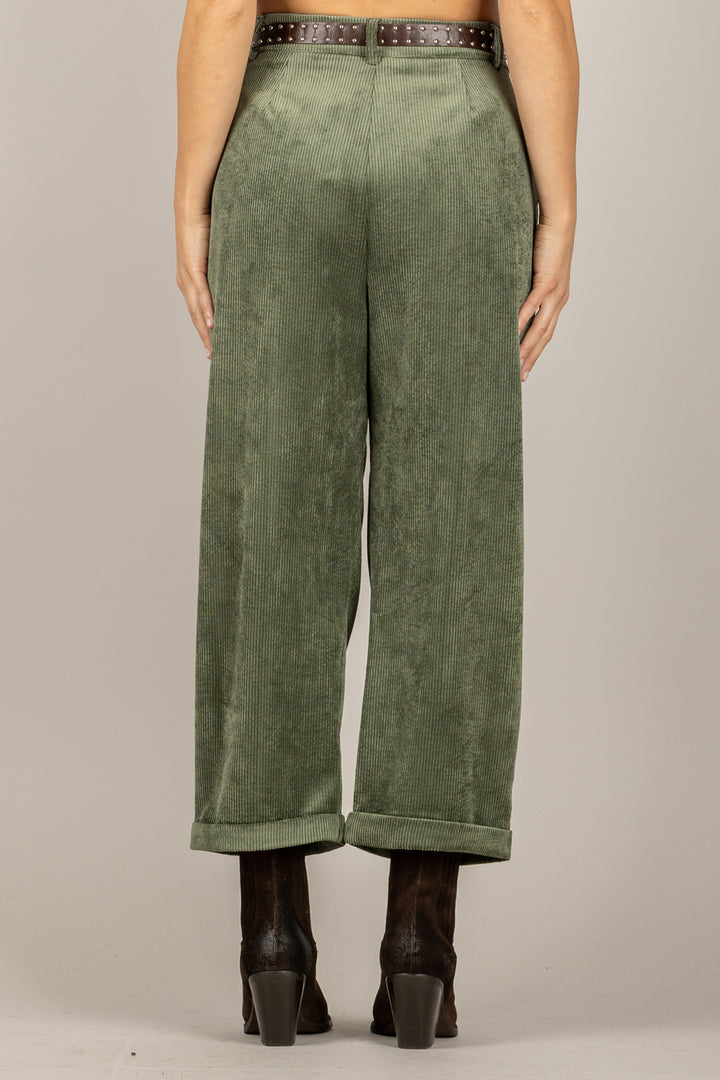 DIXIE - P845Y155 - PANTALONE IN VELLUTO CON CINTA