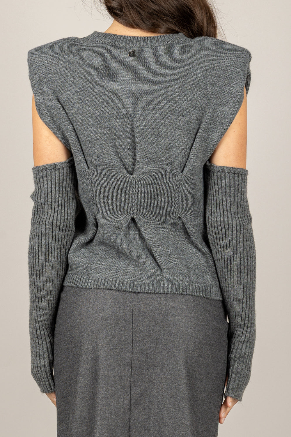 DIXIE - M566Y223 - GILET IN MAGLIA CON MANICOTTI