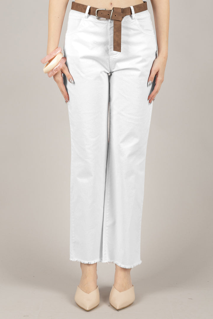 TENSIONE IN - PA5269 - PANTALONE GAMBA DRITTA CON CINTA