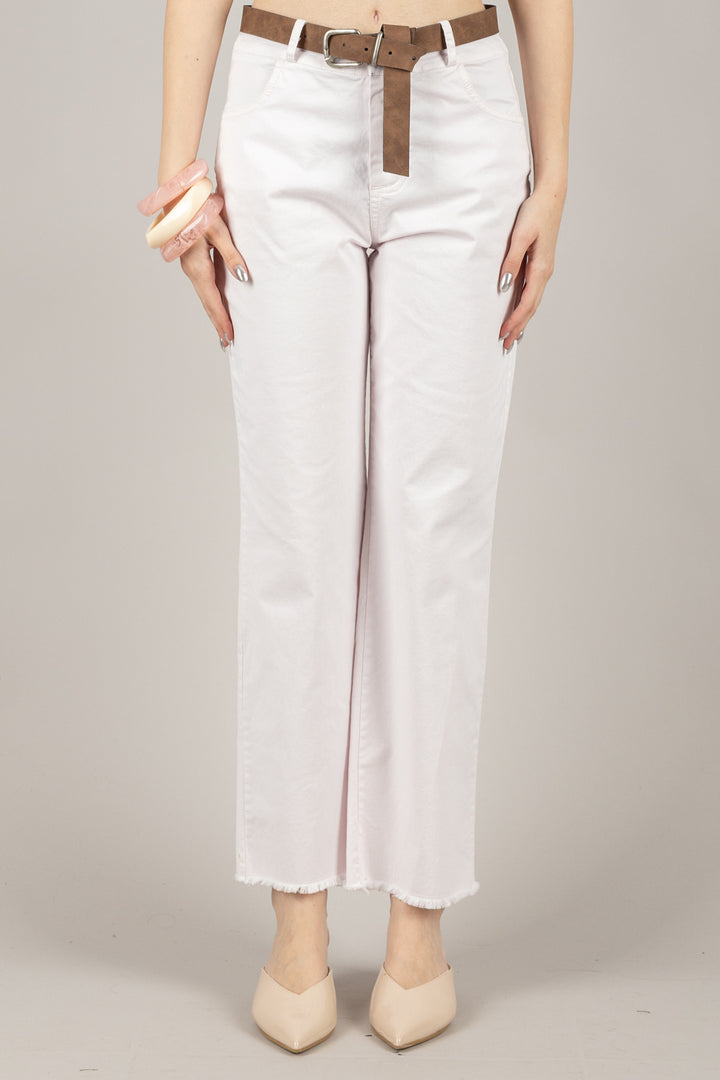 TENSIONE IN - PA5269- PANTALONE GAMBA DRITTA CON CINTA