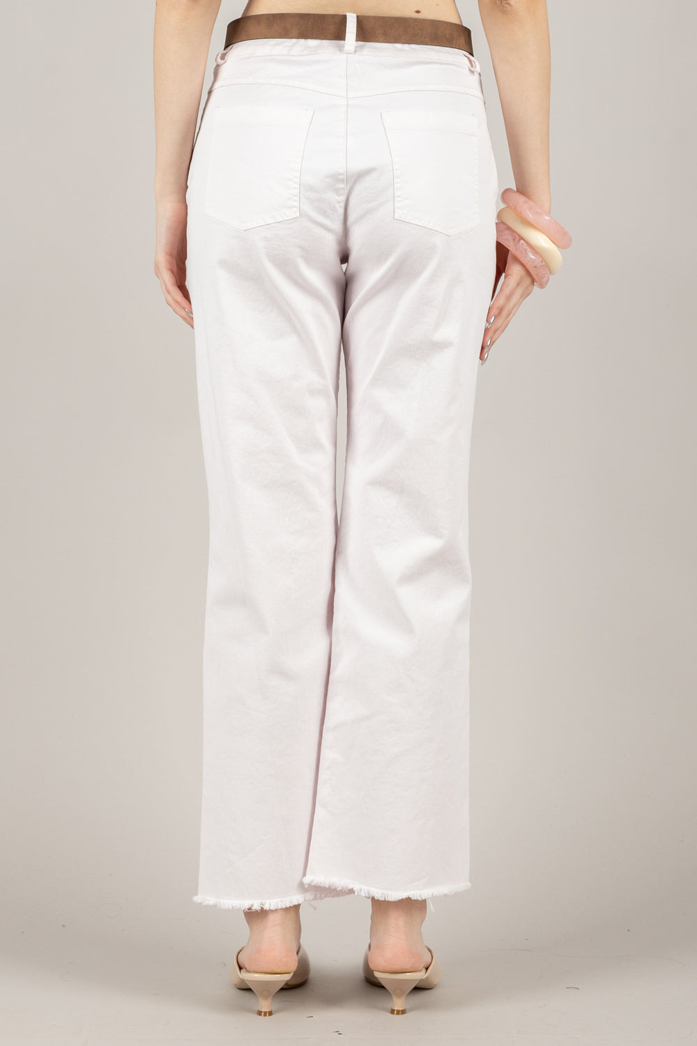 TENSIONE IN - PA5269- PANTALONE GAMBA DRITTA CON CINTA