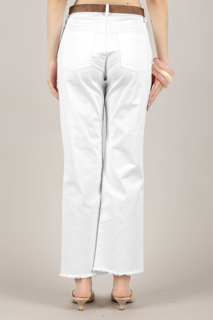 TENSIONE IN - PA5269 - PANTALONE GAMBA DRITTA CON CINTA
