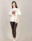 VICOLO - RAB0350 - T-SHIRT EASY MORNING PANNA