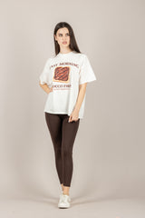 VICOLO - RAB0350 - T-SHIRT EASY MORNING PANNA