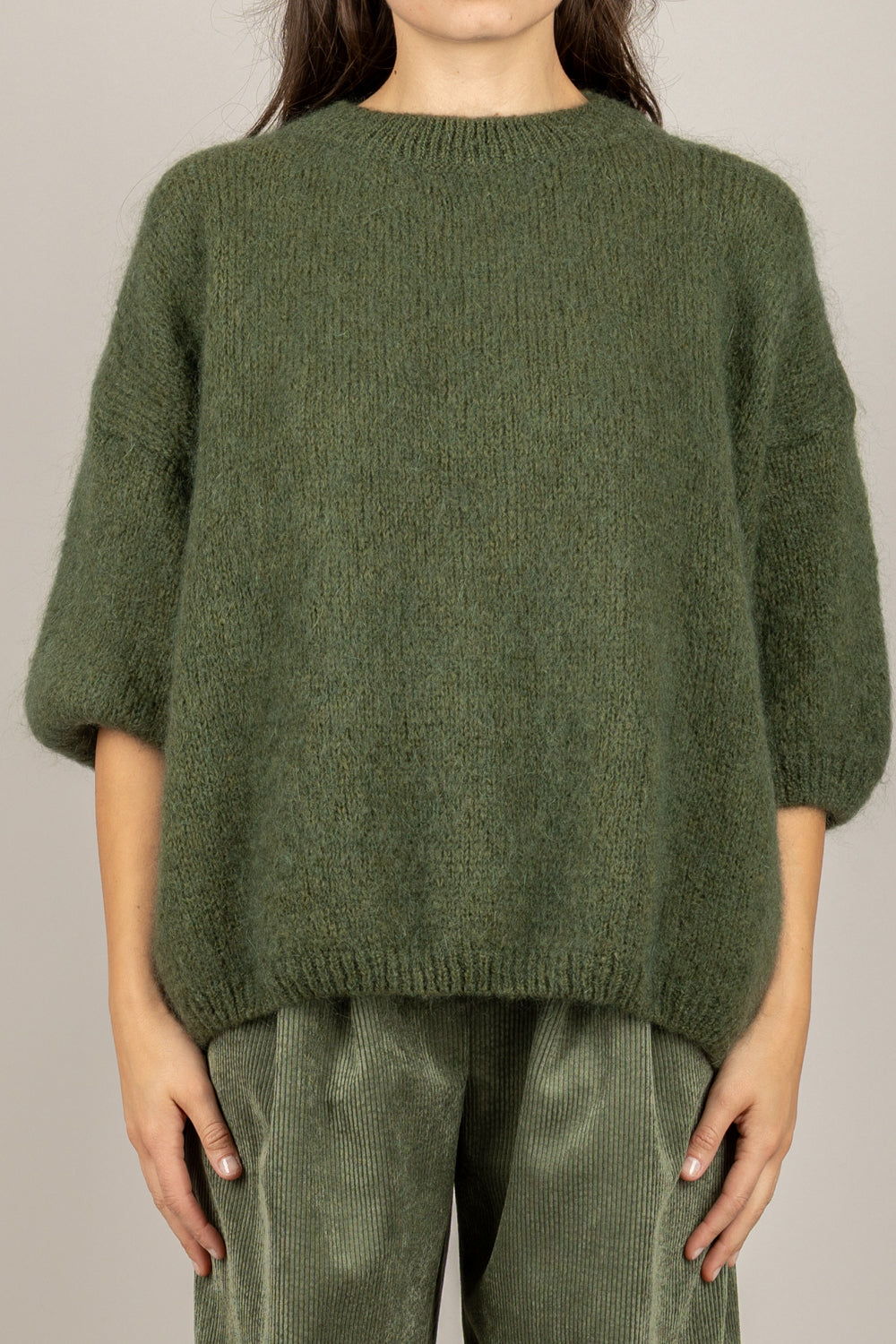 DIXIE - M277Y236- MAGLIA IN MOHAIR GIROCOLLO OVER