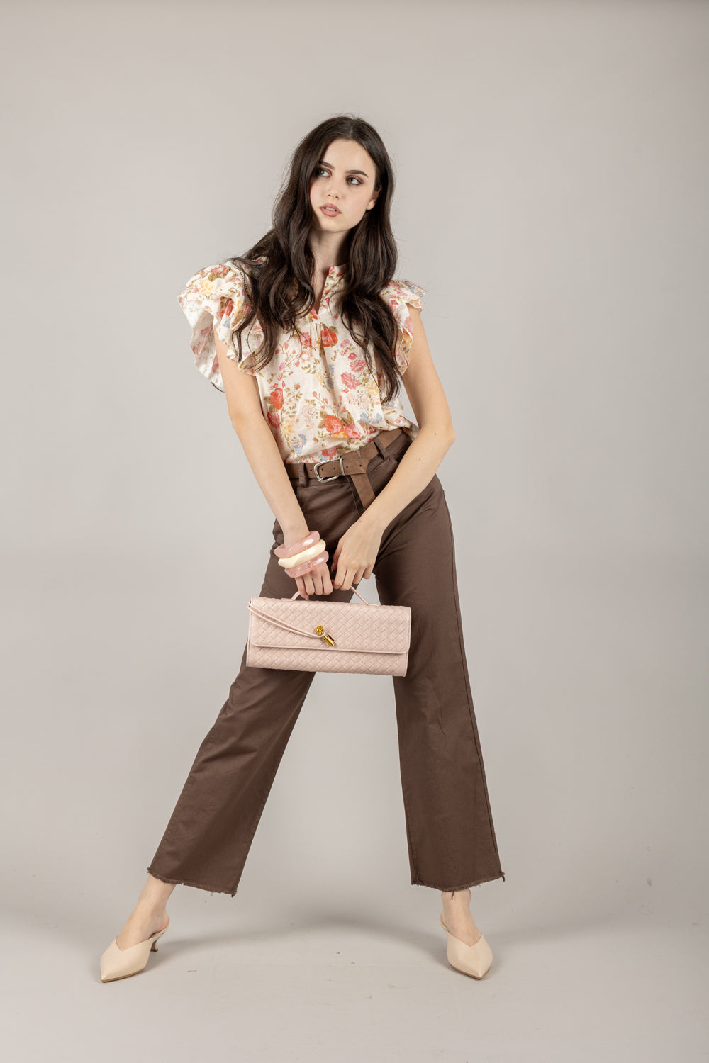 TENSIONE IN - PA5269- PANTALONE GAMBA DRITTA CON CINTA