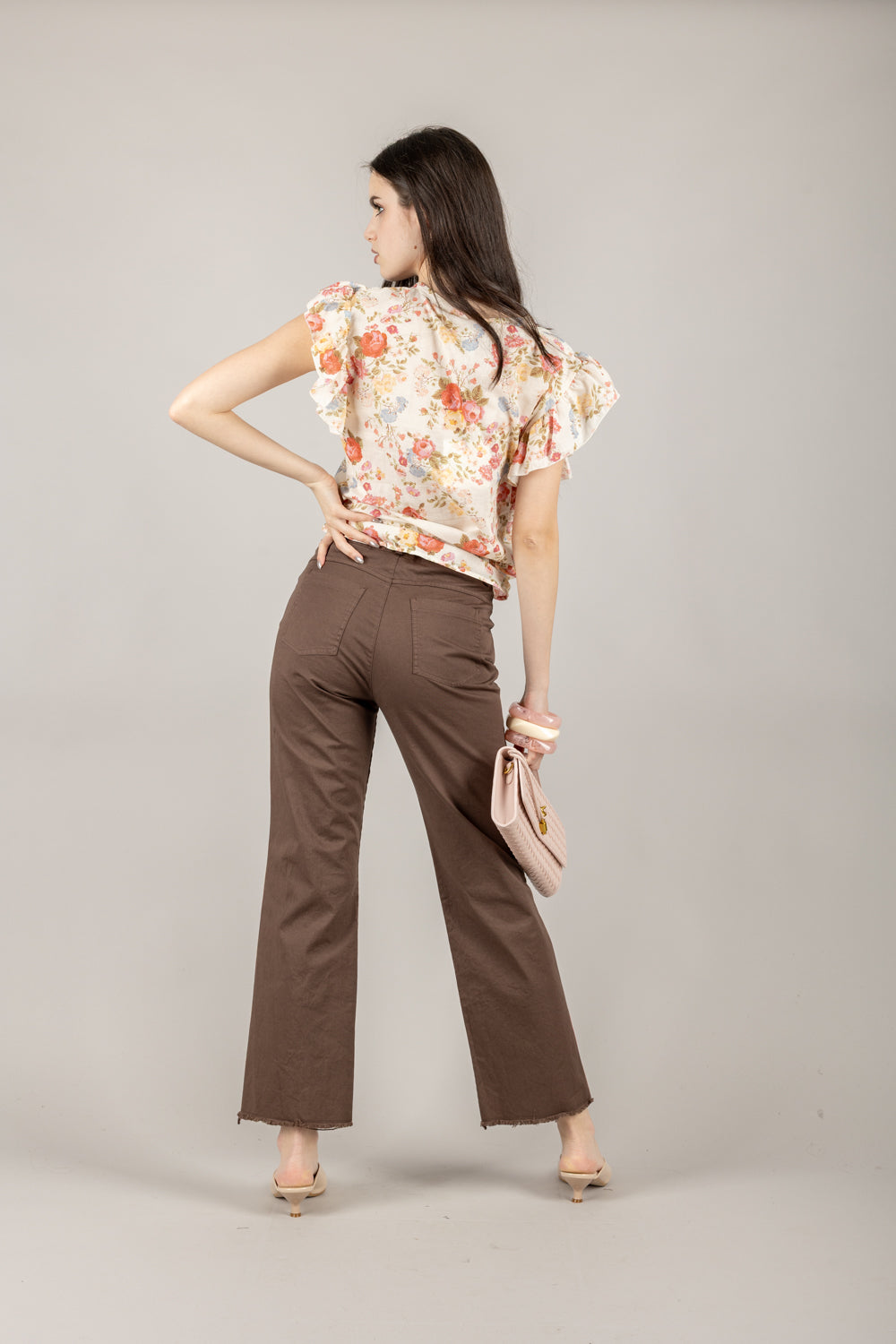 TENSIONE IN - PA5269- PANTALONE GAMBA DRITTA CON CINTA