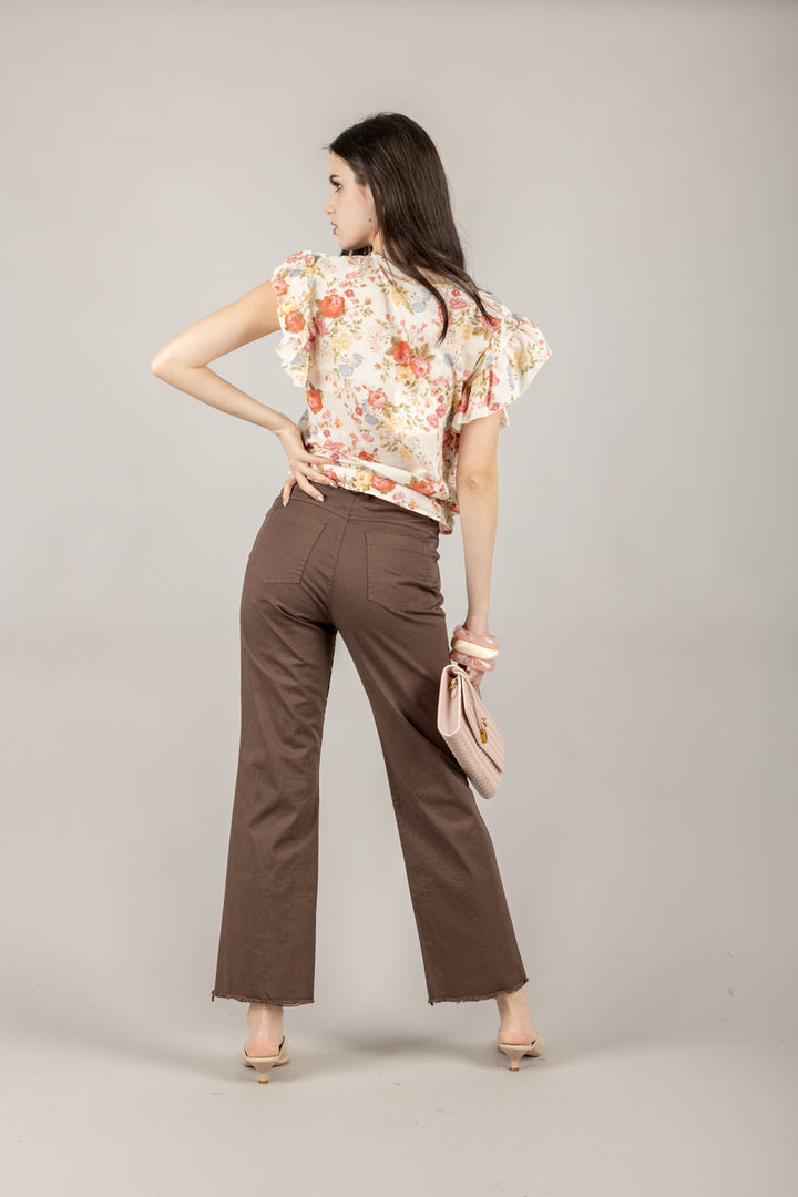 TENSIONE IN - PA5269- PANTALONE GAMBA DRITTA CON CINTA