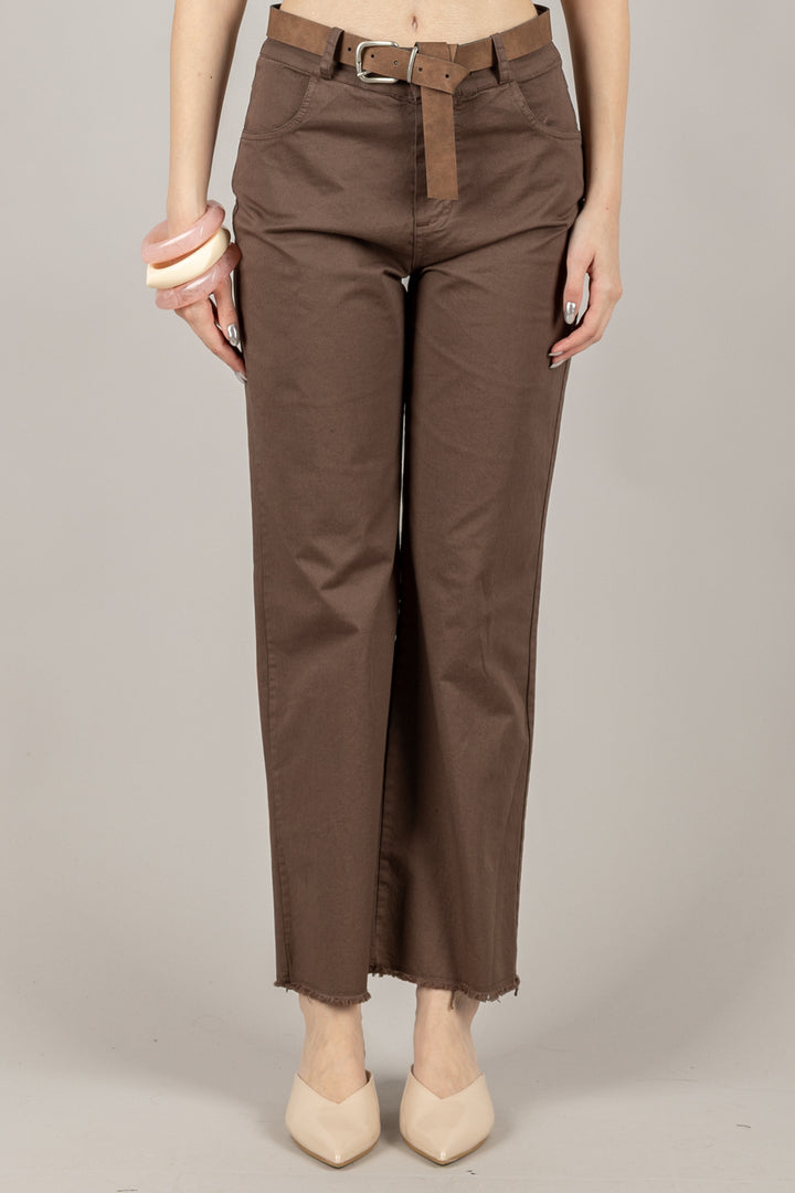 TENSIONE IN - PA5269- PANTALONE GAMBA DRITTA CON CINTA