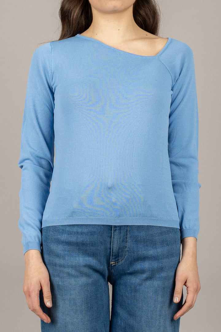 VICOLO - 22053D - MAGLIA SCOLLO ASIMMETRICO