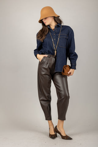 VICOLO - DF5289 - CAMICIA IN DENIM MELINA