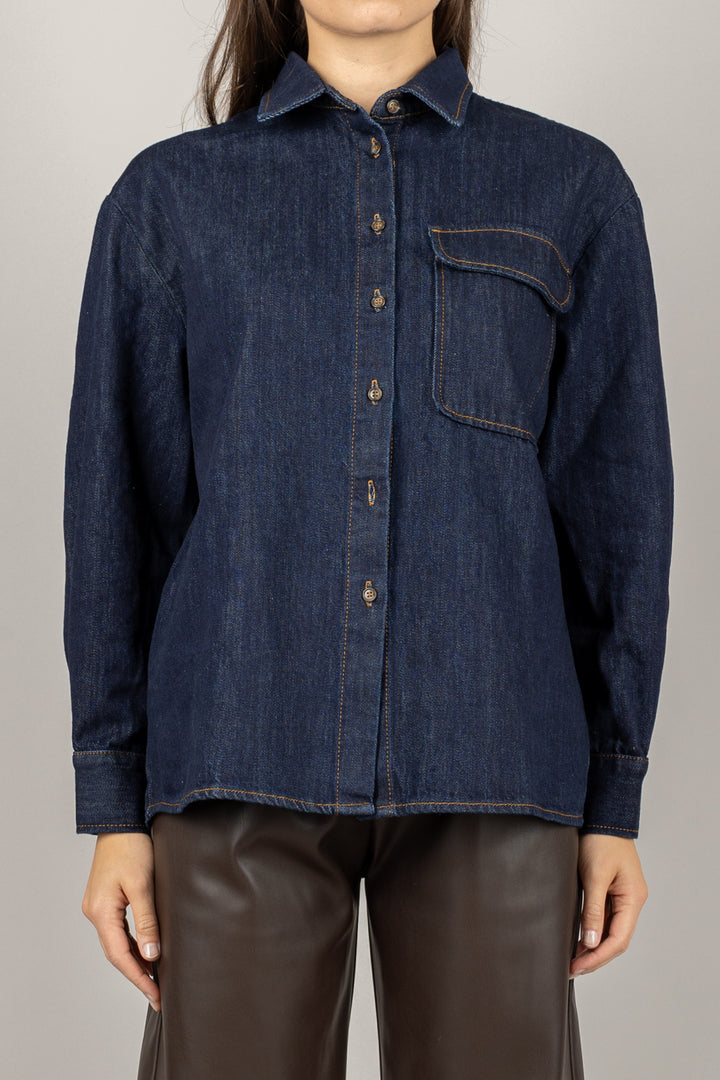 VICOLO - DF5289 - CAMICIA IN DENIM MELINA