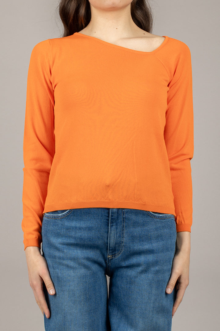 VICOLO - 22053D - MAGLIA SCOLLO ASIMMETRICO