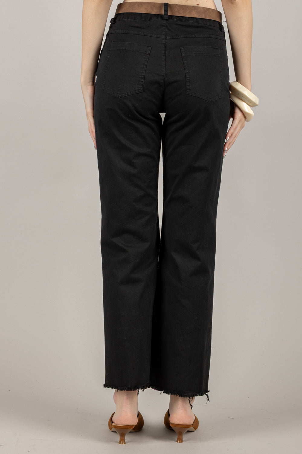 TENSIONE IN - PA5269- PANTALONE GAMBA DRITTA CON CINTA