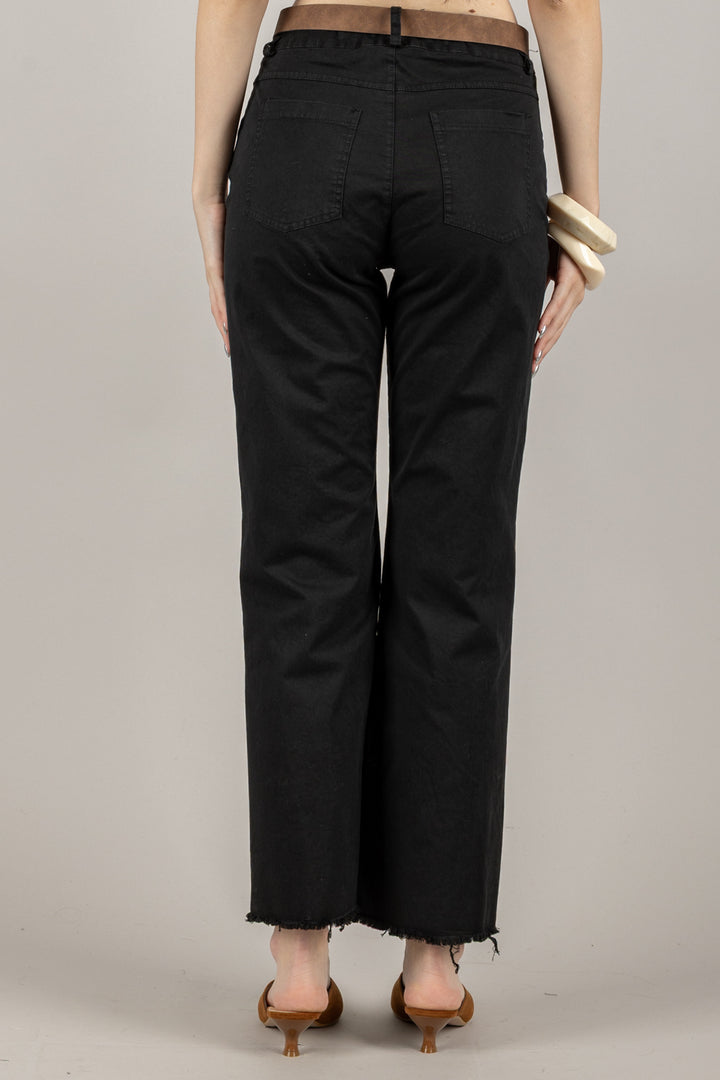 TENSIONE IN - PA5269- PANTALONE GAMBA DRITTA CON CINTA