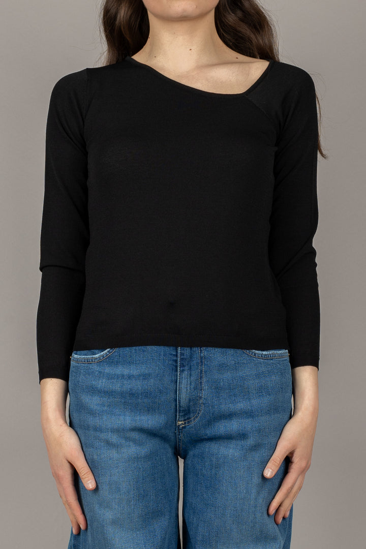 VICOLO - 22053D - MAGLIA SCOLLO ASIMMETRICO