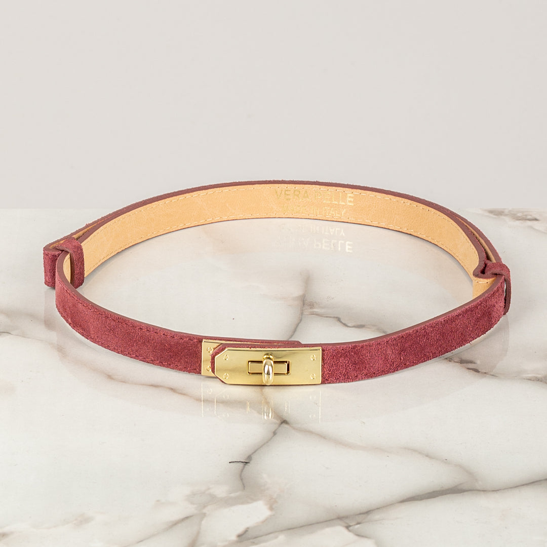 STORY - CINTURA CHIUSURA LUCCHETTO SCAMOSCIATA