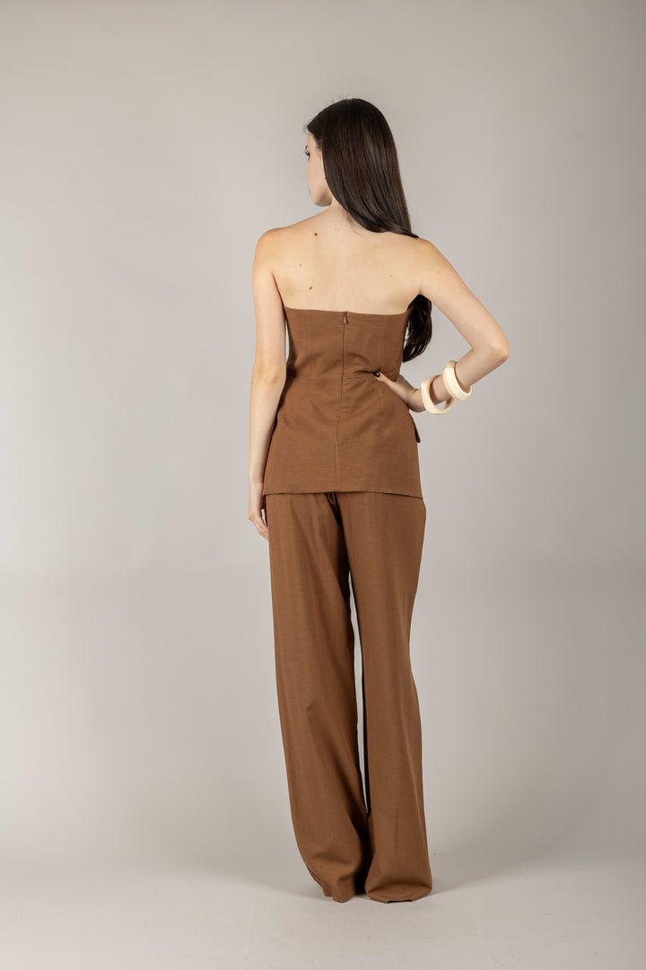 DIXIE - L845W035/P845W214 - COMPLETO TOP SCOLLO A V E PANTALONE