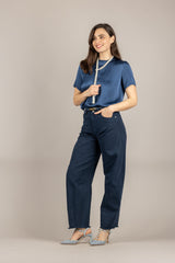 TENSIONE IN - S26P287 - PANTALONE BLU