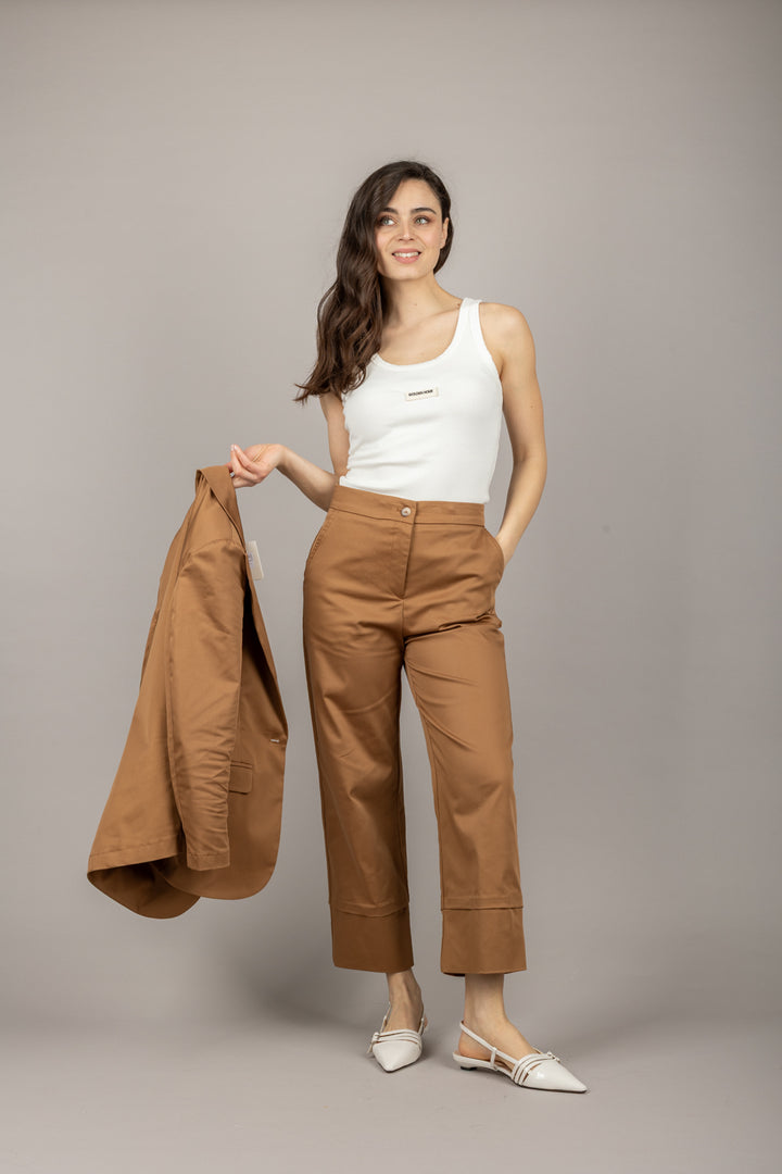 TENSIONE IN - 1094PE25 - PANTALONE GAMBA DRITTA CON CUCITURA