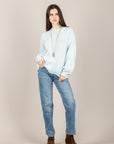 VICOLO - 5AB5010 - MAGLIA OVER CELESTE