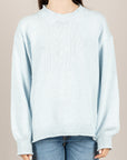 VICOLO - 5AB5010 - MAGLIA OVER CELESTE