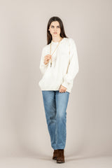 VICOLO - 5AB5010 - MAGLIA OVER PANNA