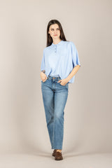 VICOLO - 2AB2080 - MAGLIA POLO SCATOLETTA CELESTE