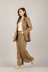 TENSIONE IN - 1201PE26 - PANTALONE PALAZZO BISCOTTO