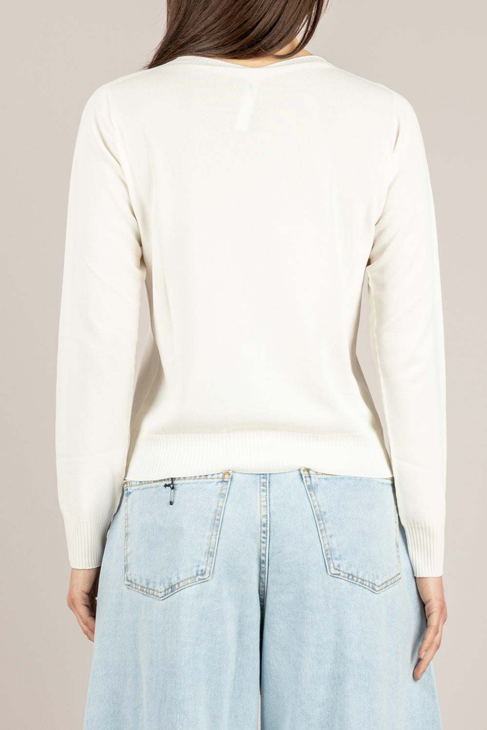 TENSIONE IN - 16010 - MAGLIA COREANA CREMA