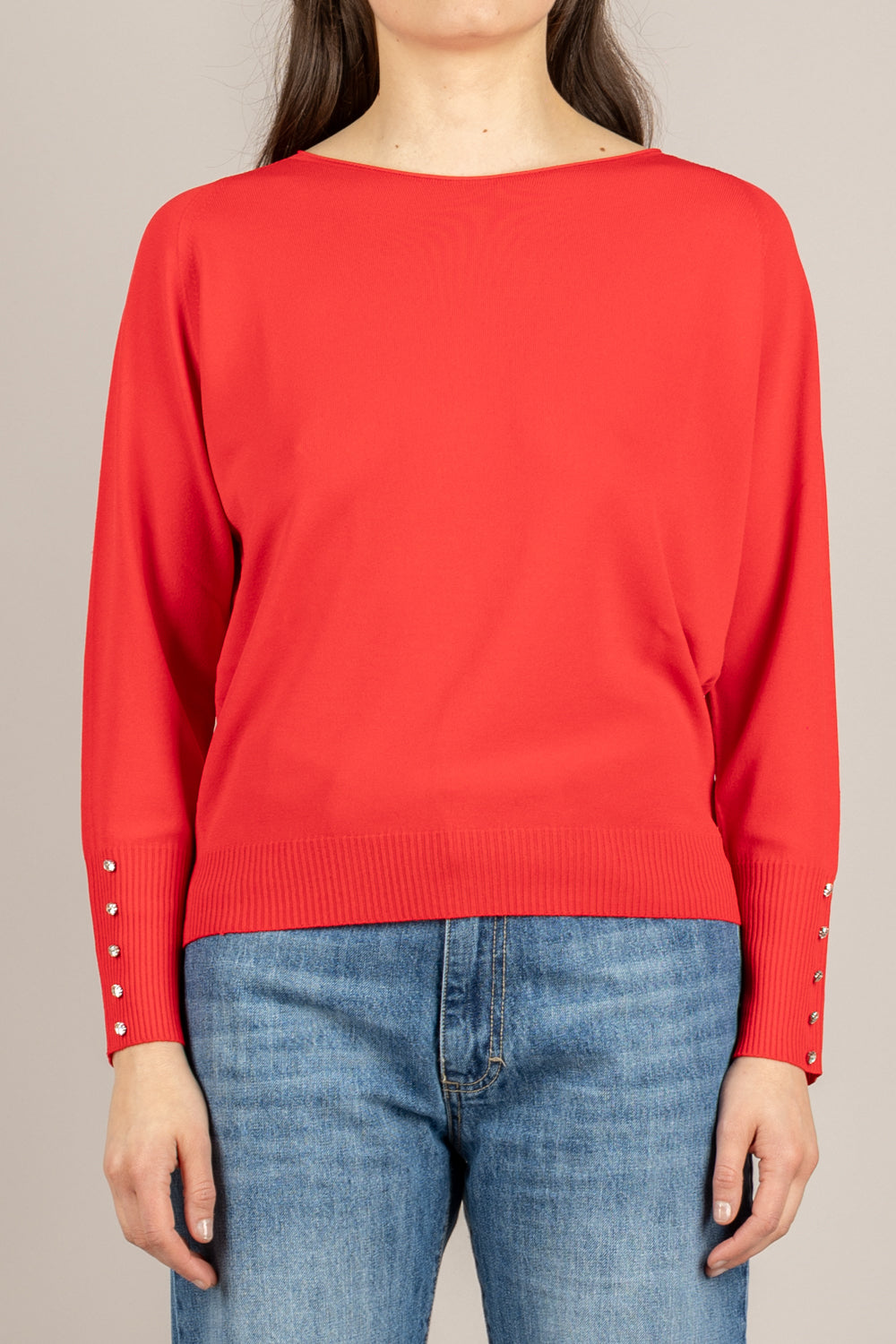 TENSIONE IN - 16059 - MAGLIA GIROCOLLO ROSSO