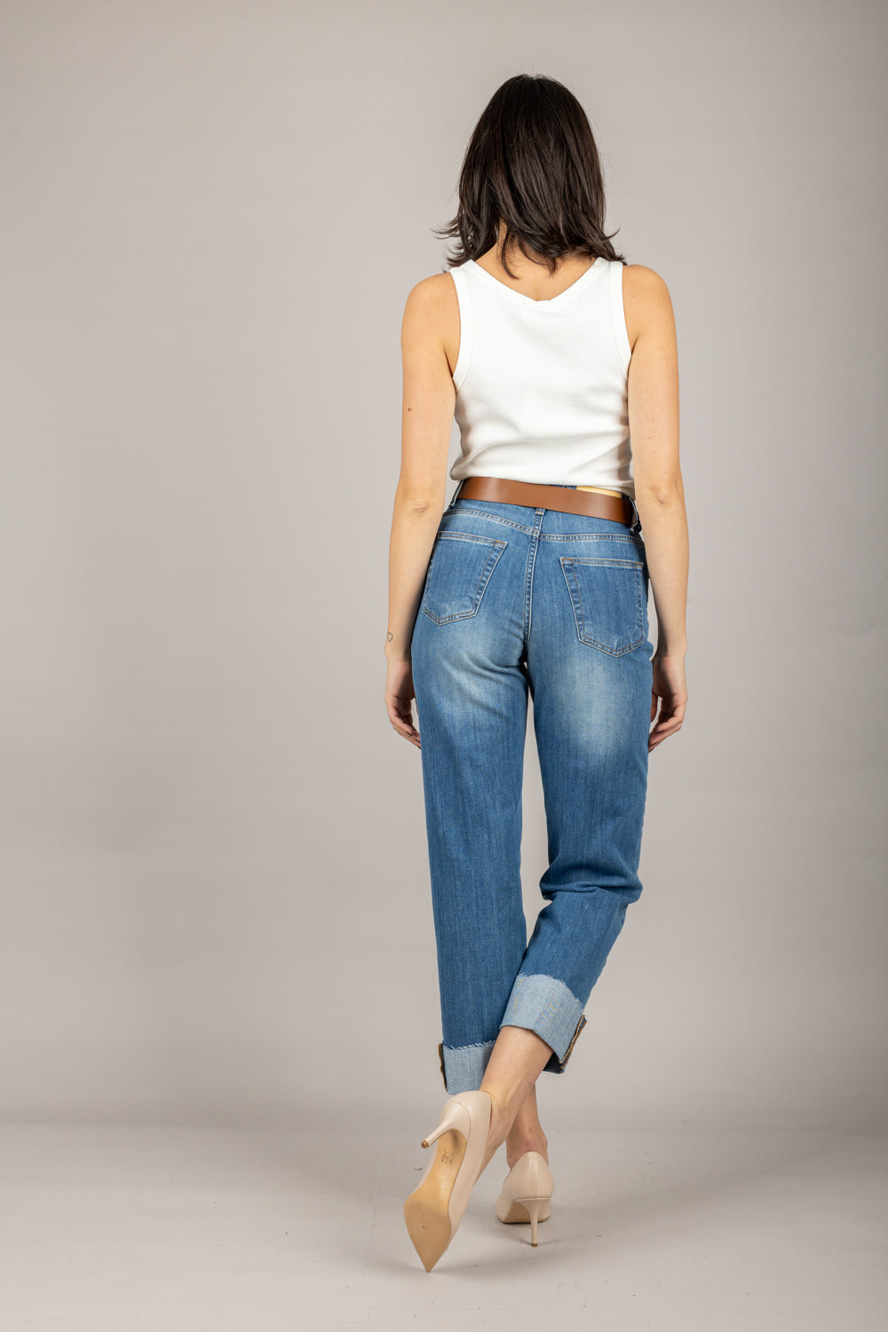 HAVEONE - PLS-M066 - JEANS MANDY CON RISVOLTO