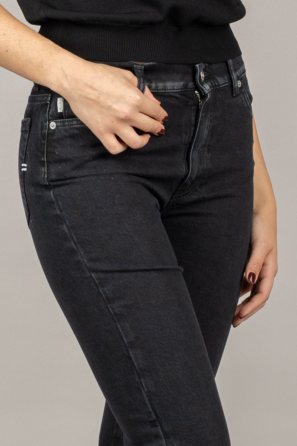 VICOLO - DD5226 - JEANS SKINNY AVERY CON SPACCHI FRONTALI