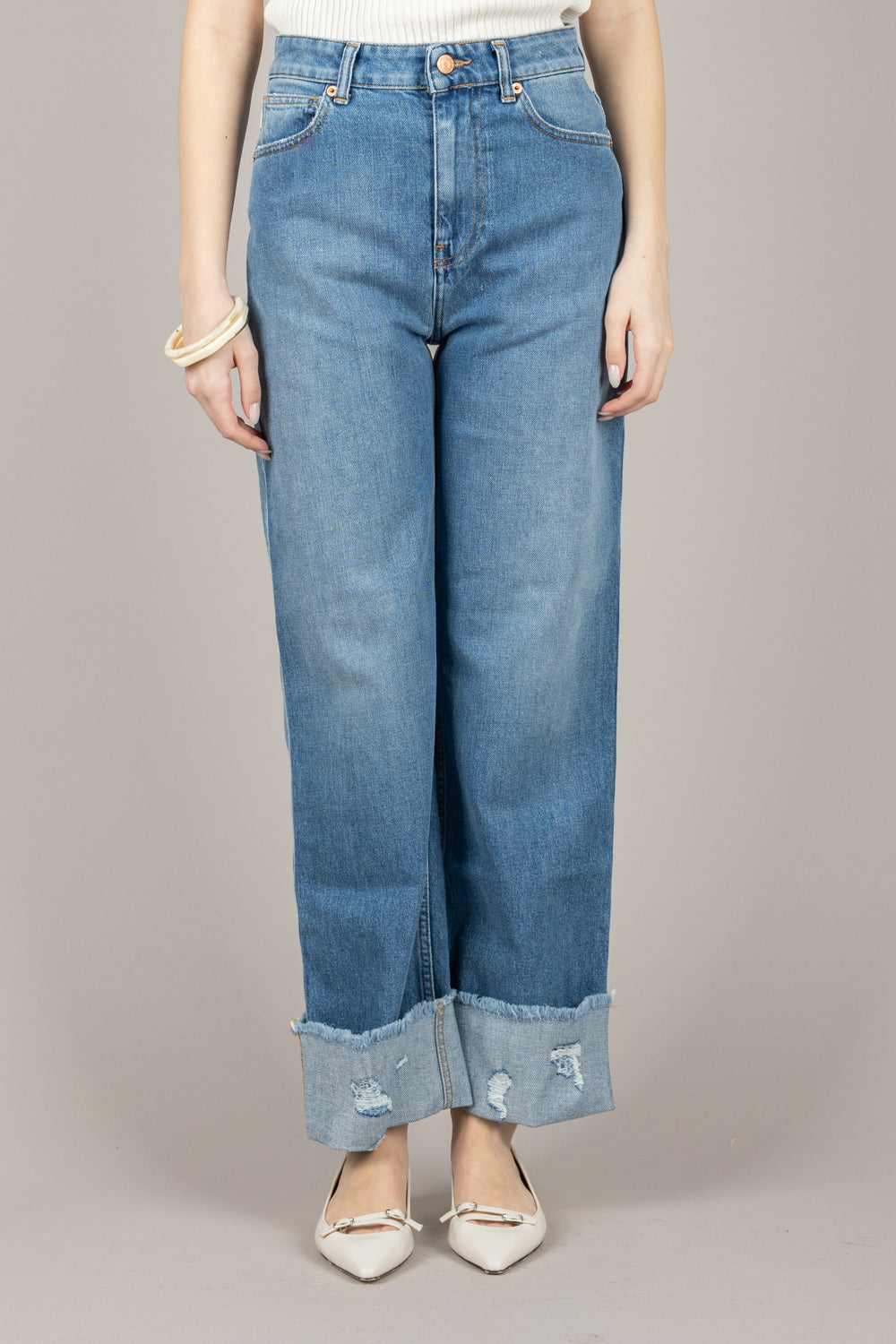 VICOLO - DD5325 - JEANS KATE CON RISVOLTO