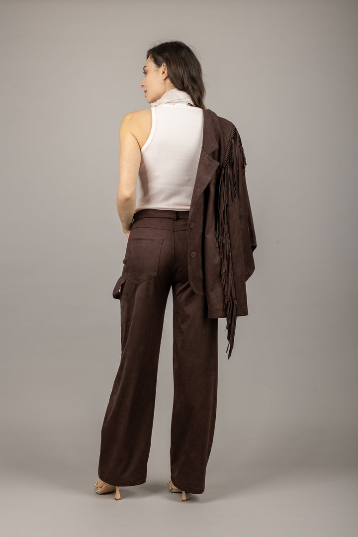 TENSIONE IN - DB802 - PANTALONE IN SUEDE