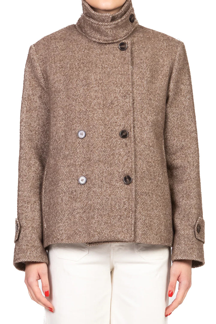 TENSIONE IN - 26B1589 - GIACCA CAPPOTTO SPIGATA CON COLLETTO