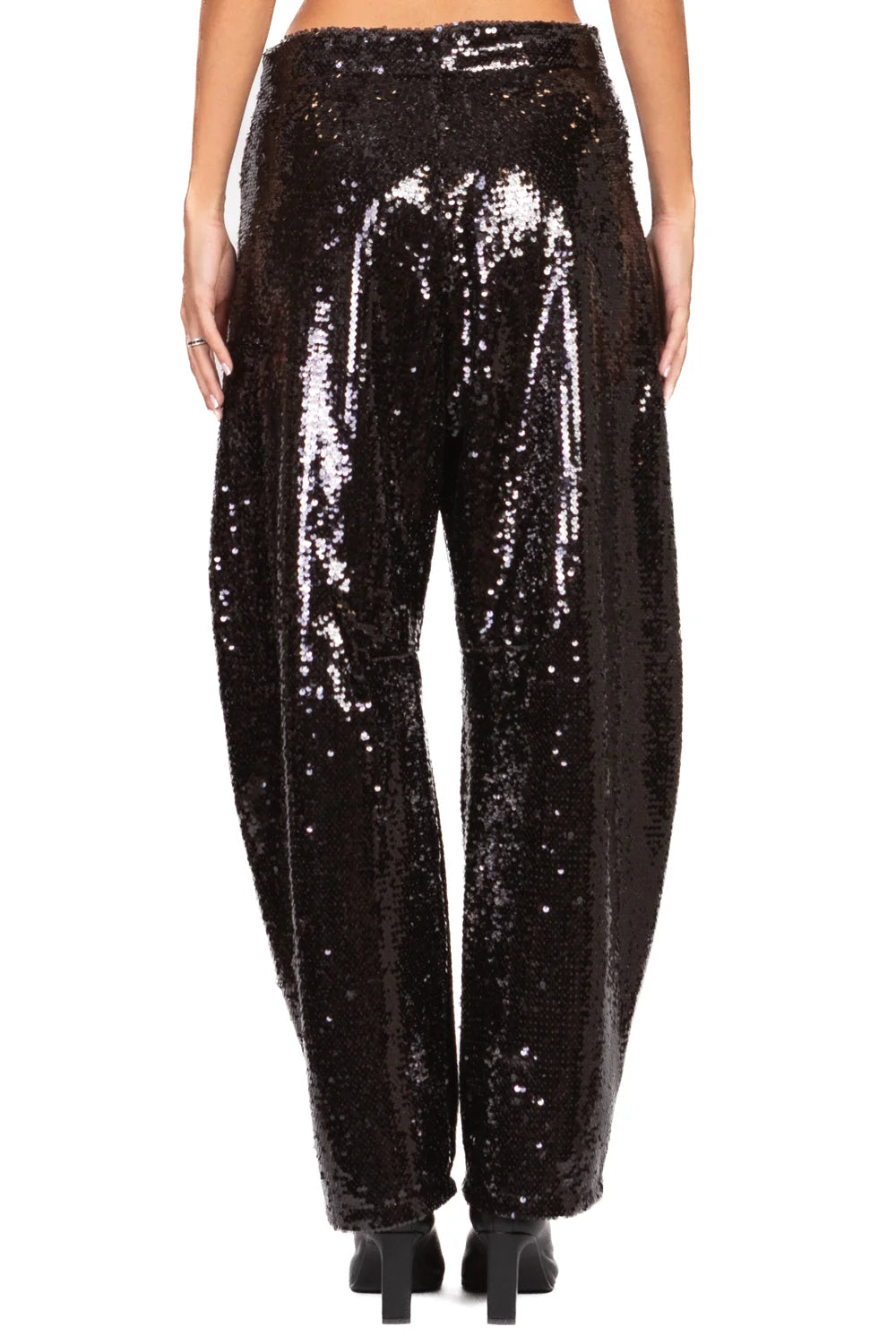 TENSIONE IN - W25PC14 - PANTALONE BARREL IN PAILLETTES