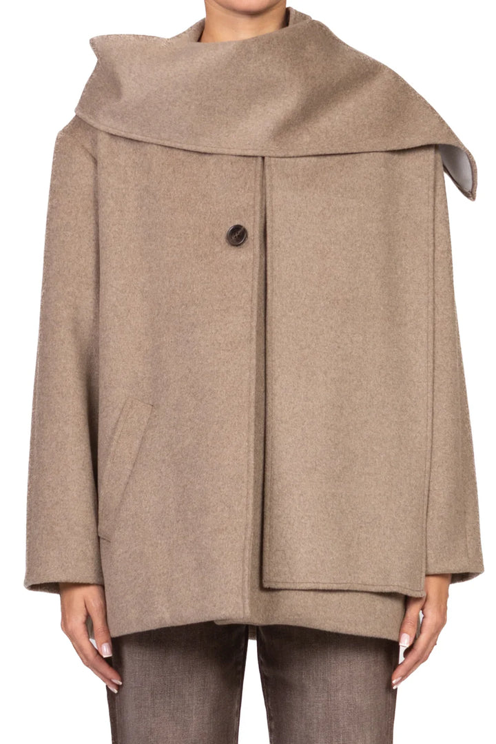 TENSIONE IN - 26B1638 - GIACCA MANTELLA CON SCIARPA