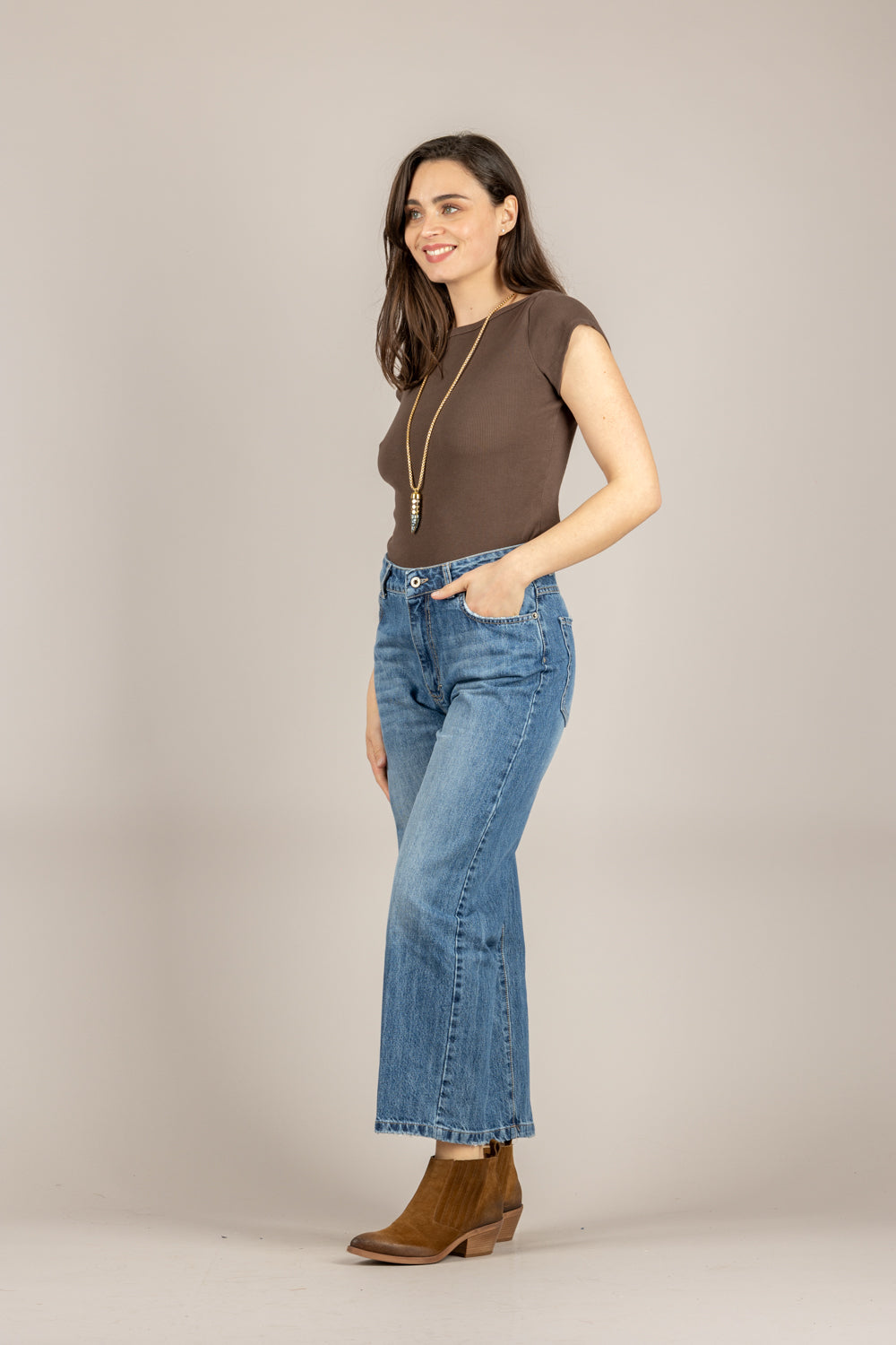 TENSIONE IN - 21004 - MAGLIA BARCA M/C CIOCCOLATO